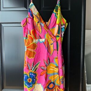 FARM Rio Pink Orange Sundress Coverup
